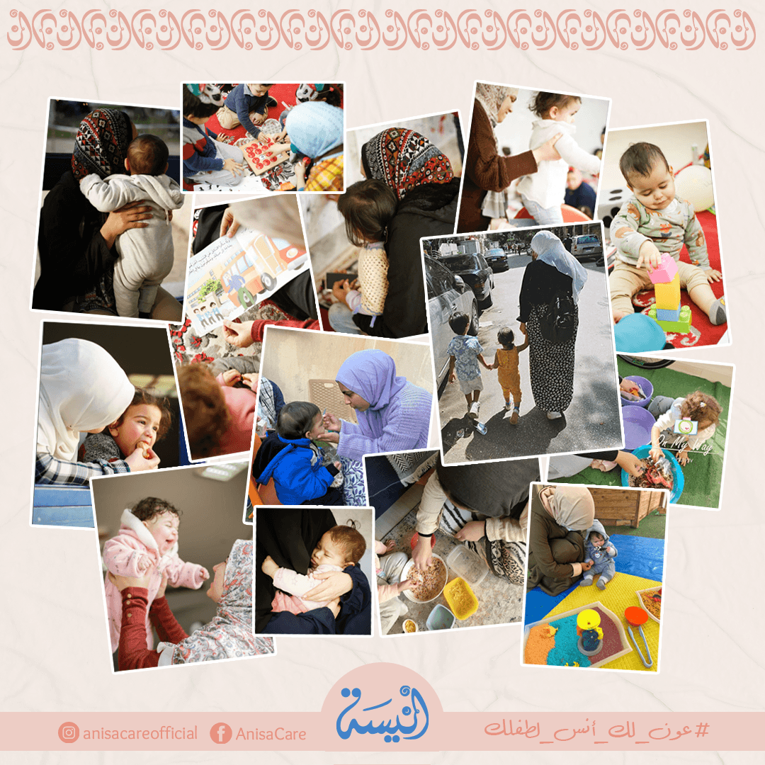 Caring babysitter reading to children